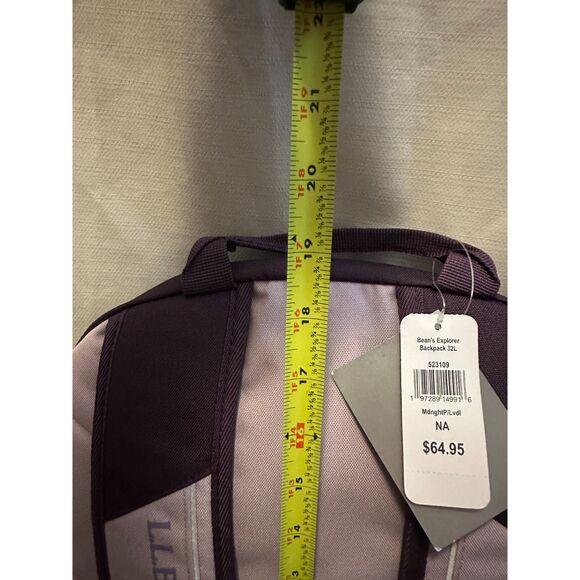 NWT L.L Bean's Explorer Backpack 32L Midnight Purple - Picture 7 of 7